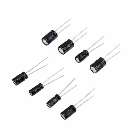DIY Friendly Electrolytic Capacitor Kit With 24 Values And 240 Pieces, inline aluminum caps from 0.1uF to 1000uF
