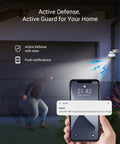 Outdoor Security Camera 4MP WiFi Pan Tilt All-Around Coverage IP65 Waterproof Color Night Vision AI Powered Person Detection