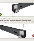 Stainless Steel Barn Door Soft Close Mechanism Kit With Adjustable Tension Spring Damper And Included Actuator Spacers, correct installation method and incorrect installation method shown.