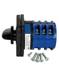 Side view of 30 Amp RV Transfer Switch With 3 Position Shore Off Gen Rotary Selector for safe power switching with screws