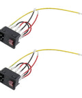Two Pack AC250V 10A IEC 320 C14 Inlet Panel Socket With Fuse Red Light Indicator Rocker Switch 7 Terminal Power Supply Terminal Crimps