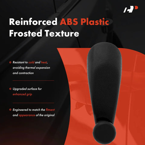 Reinforced ABS plastic frosted texture window crank handle detail for various GM, Isuzu, and Saturn vehicles