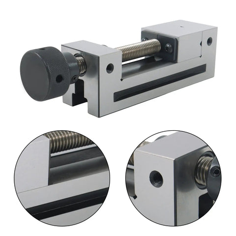 Heavy Duty Qgg50 Machine Vise For 2 Inch Surface Grinder CNC Milling showing detailed view of locking mechanism and grooves.