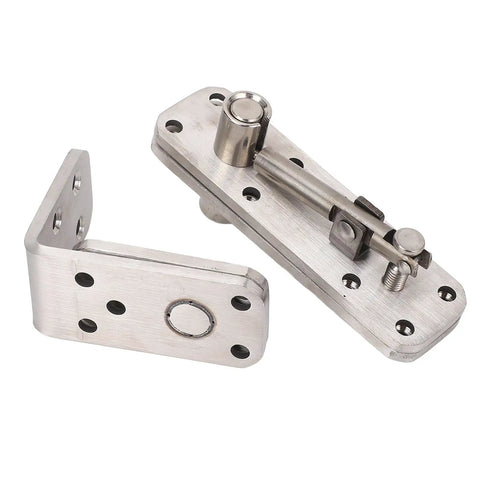 180 Degree Concealed Door Hinge Set, Heavy Duty Stainless Steel, 600LBS Load Capacity, Pivot Hinges, Hidden Door Hardware, 2 Pack