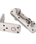 Heavy Duty 180 Degree Rotating Stainless Steel Door Hinge For Hidden Bookcase Doors Smooth Silent Pivot Swivel Hardware close-up view