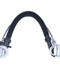 Onythral Bathtub Overflow Drainer Easy Install, black flexible drain pipe with chrome fittings for easy bathtub installation.