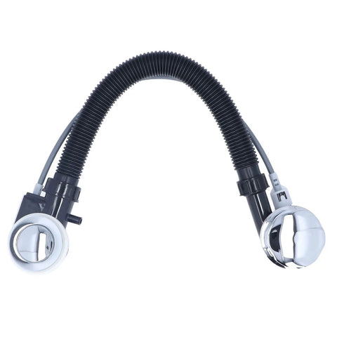 Ziyvural Bathtub Overflow Drainer, 65cm Flexible Pipe with chrome ends and flexible black tubing.