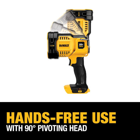 Cordless 20V Max LED Work Light With 4 Bright LEDs 1500 Lumens See Up To 508 Yards Two Brightness Settings For Max Output Or Extended Run Time