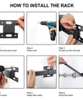 Step-by-step installation guide for Heavy Duty Garage Ski Storage Rack Wall Mount Holds Up To 10 Pairs Of Skis And Snowboards.