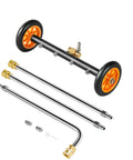 16 Inch Pressure Washer Undercarriage Cleaner Kit With 4000 PSI Stainless Steel Surface Cleaner, Adjustable Angle, Four Nozzles