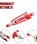 Close-up of 6 Inch Safety Wire Pliers And 33 Feet 0.5mm Steel Wire Kit showing locking mechanism and tip details.