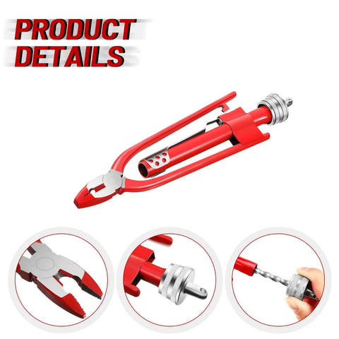 Close-up of 6 Inch Safety Wire Pliers And 33 Feet 0.5mm Steel Wire Kit showing locking mechanism and tip details.