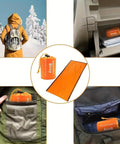 Emergency Sleeping Bag Portable Thermal Bivy Sack Waterproof Lightweight Survival Gear One Pack For Emergencies in use