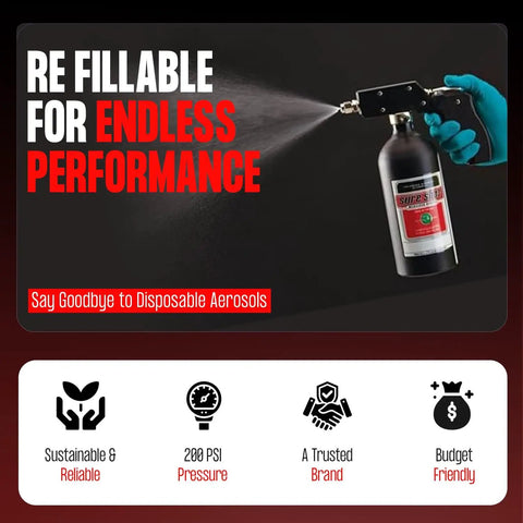 M2400 Industrial Grade Aluminum Sprayer With Adjustable Nozzle Do It All Portable Compressed Air Sprayer For Multiple Liquid Applications Made In USA Since 1932 being used for spraying