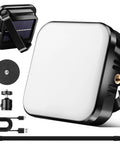 Rechargeable Magnetic Grill Light That Attaches To Any Metal Grill, parts displayed including USB-C cable and mounting accessories.