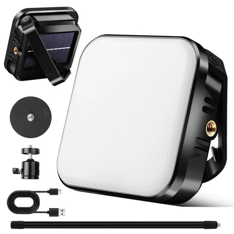 Rechargeable Magnetic Grill Light That Attaches To Any Metal Grill, parts displayed including USB-C cable and mounting accessories.