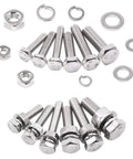 510 Piece Flat Hex Stainless Steel Screw Bolts Nuts Locking Washers And Flat Gasket Washer Assortment Kit With Philips Drive