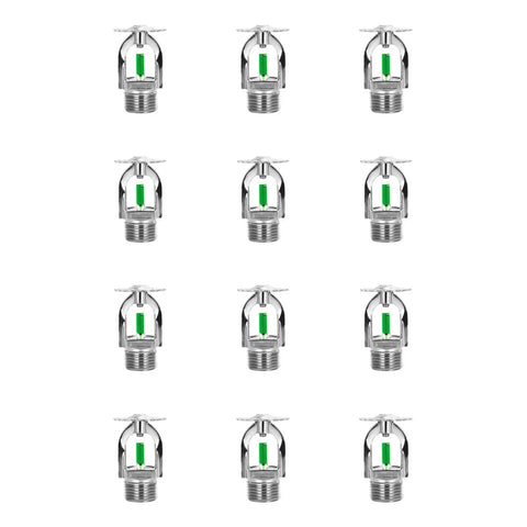 Badass Twelve Piece Pendant Fire Sprinkler Heads Slick Quick Response Rig Solid Copper Build Chrome Finish - Twelve chrome fire sprinklers.