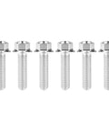 Super Tough Titanium Grade 5 Flange Hex Head Bolts M5x20mm Pack Of 6 For Bicycle, Car And Motorcycle Upgrades, Lightweight, Corrosion Resistant