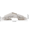 10 Pack No Drill Bridge Shaped Cabinet Hinges For 3 Inch Doors Easy Install Cupboard Hinges For Kitchen Cabinets Closets Bookcases Cold Rolled Steel With Plating Thickened Pin Design, hinge side view