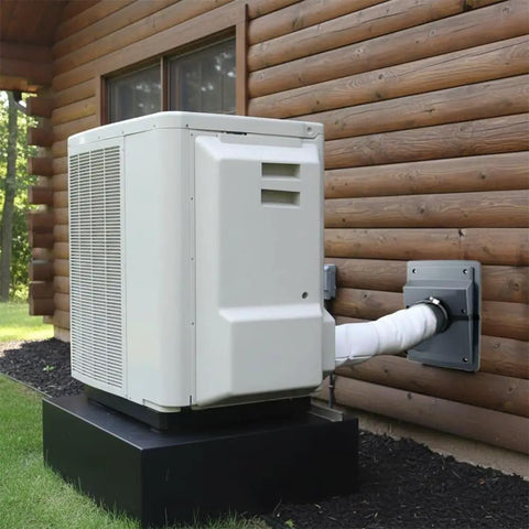 Slick Grey AC Line Set Cover Kit For Interior Walls Rocking No Sweat HVAC Conduit Shield installed on a wall.