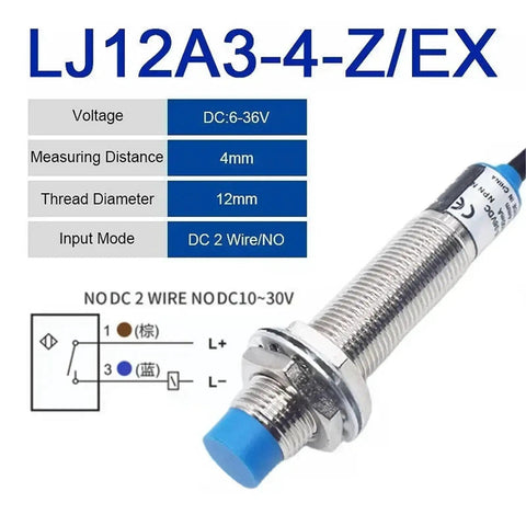 Inductive Proximity Sensor Switch NPN PNP DC 6 36V 4mm Sensing Distance shown with wire connection diagram