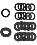 Propane Tank Gasket And O Rings Set For Soft Nose POL Fittings 10 Pieces Each Great For Leak Proof Sealing For Valves Regulators Adapters And Pipe Connectors, black rubber seals