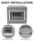 Durable 6 Way Indoor Outdoor Circuit Breaker Box Enclosure With Dustproof Cover Built Tough For Wall Mount Weather Resistant