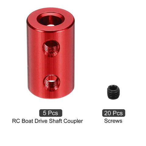 Rigid Screw Coupling For 5Mm To 6Mm Shafts Shaft Coupler Connector L20Mm X D12Mm Aluminum Alloy Joint Set for 3D Printers