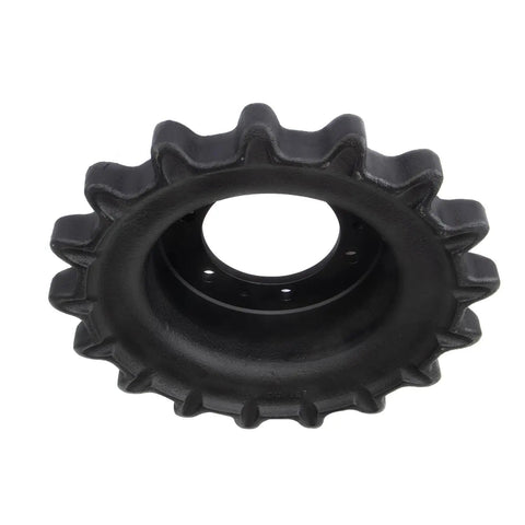 Heavy Duty Drive Sprocket Replacement For Jcb 180t 190t 1110t Skid Steer Loader with six bolt holes and 17 teeth.