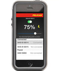 Smart battery readout interface for Top Tier Heavy Duty Rechargeable 6000 Lumen LED Flashlight display on mobile device.