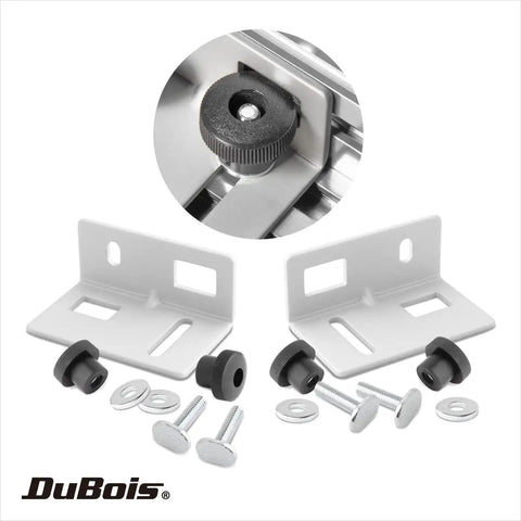 Multi Track Brackets With T Bolts And Mounting Knob Screws For Aluminum T Tracks One Quarter Twenty Inch Hardware Two Pack