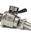 Oil Drain Valve 14mm-1.5 With Removable Hose End Combo for Quick Clean Oil Changes, metal valve with hose end attachment