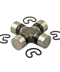 UJ369 Universal Joint Replacement For Domestics And Imports Built To Afmba Specs With Bombproof Durability and a Zero Slack Fit, showing steel joint and retaining clips.