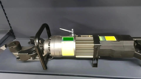Top Tier Electric Rebar Bender With All Copper Motor showcasing a robust hydraulic design for bending heavy steel bars efficiently.