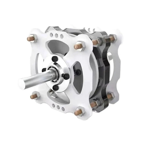 Heavy-Duty 1000W DIY Disc Permanent Magnet Coreless Generator Steel Plate Kit with silver shaft for wind energy.