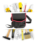 Heavy Duty Multi Pocket Tools Bag For Window Tinting And Wrapping Film, Canvas Oxford Cloth Organizer With 13 Tool Holes, black waist belt bag