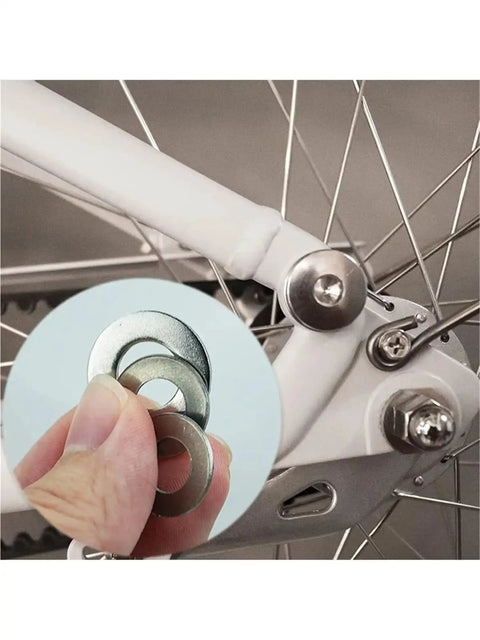 Ultra Thin Stainless Steel Flat Washer Set Pro Grade M2 To M10, 720-Piece Shim Gasket Assortment used on bicycle fasteners