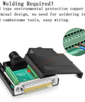 DB25 Solderless Connector 10 Piece Set with Five Male and Five Female Pins 16mm Thin RS232 Serial Port Breakout Board