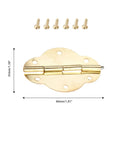 Old School Bronze Antique Hinge Set For Cabinets And Jewelry Boxes 2 Pack 46x35mm Decorative hinge with screws shown