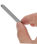 Hand holding a single tool from the 37 Piece Metal Stamp Set With Alphabet And Number Punches A To Z And Heart Symbols