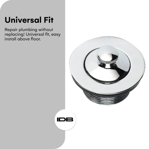 Lift And Turn Brass Bathtub Drain Stopper Kit For Quick Tap Shutoff No Fuss Universal Fit with sleek chrome finish