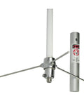 Pre-Tuned Dual-Band Base Antenna For Amateur Radio 144-148 MHz VHF And 430-460 MHz UHF White Fiberglass 43-Inch Omnidirectional Antenna