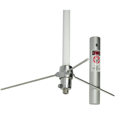 Pre-Tuned Dual-Band Base Antenna For Amateur Radio 144-148 MHz VHF And 430-460 MHz UHF White Fiberglass 43-Inch Omnidirectional Antenna