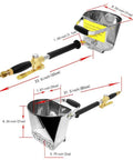 Dimensions of Air Powered Stucco Texture Sprayer For Cement And Plaster Wall Coating With Hopper Gun Four Nozzles Easy Handle Control Tool