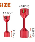 Top Tier 4Pcs 1-1/8 Inch Two Hole Flange Alignment Pin Set in Solid Alum 6061 With Built-In Level For Rock-Solid Industrial Locating And Heavy Duty Assembly Jobs Sure To Last size comparison with built-in level.