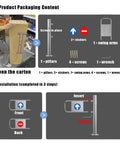 Universal One Way Security Swing Gate For Stores And Warehouses Legit Heavy Duty Metal Build No Sweat Bolt Installation Smoothly Adjusts For Uneven Floors Right Side Open 90 X 97 Cm packaging contents and installation instructions