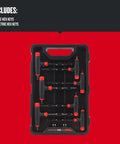 14 Piece Hex Key Set With T Handle For Max Torque And Leverage, Black Oxide Steel L Keys, Organized Storage Rack Display