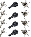 Small Game Broadheads 100 Grain Mixed Judo And Hammer 12 Pack with screw-in arrow tips, stainless steel spring arm design