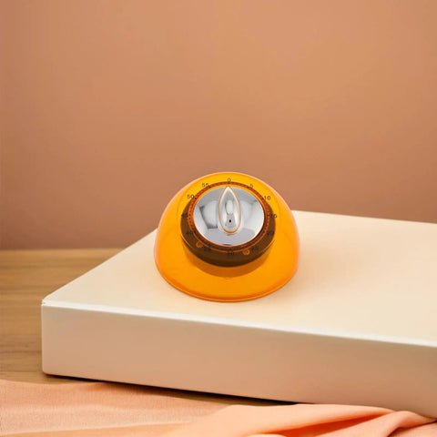 Orange Mechanical Kitchen Timer Wind Up Countdown Clock For Cooking And Baking No Fuss Meal Prep And Home Office Use Reliable Reminder